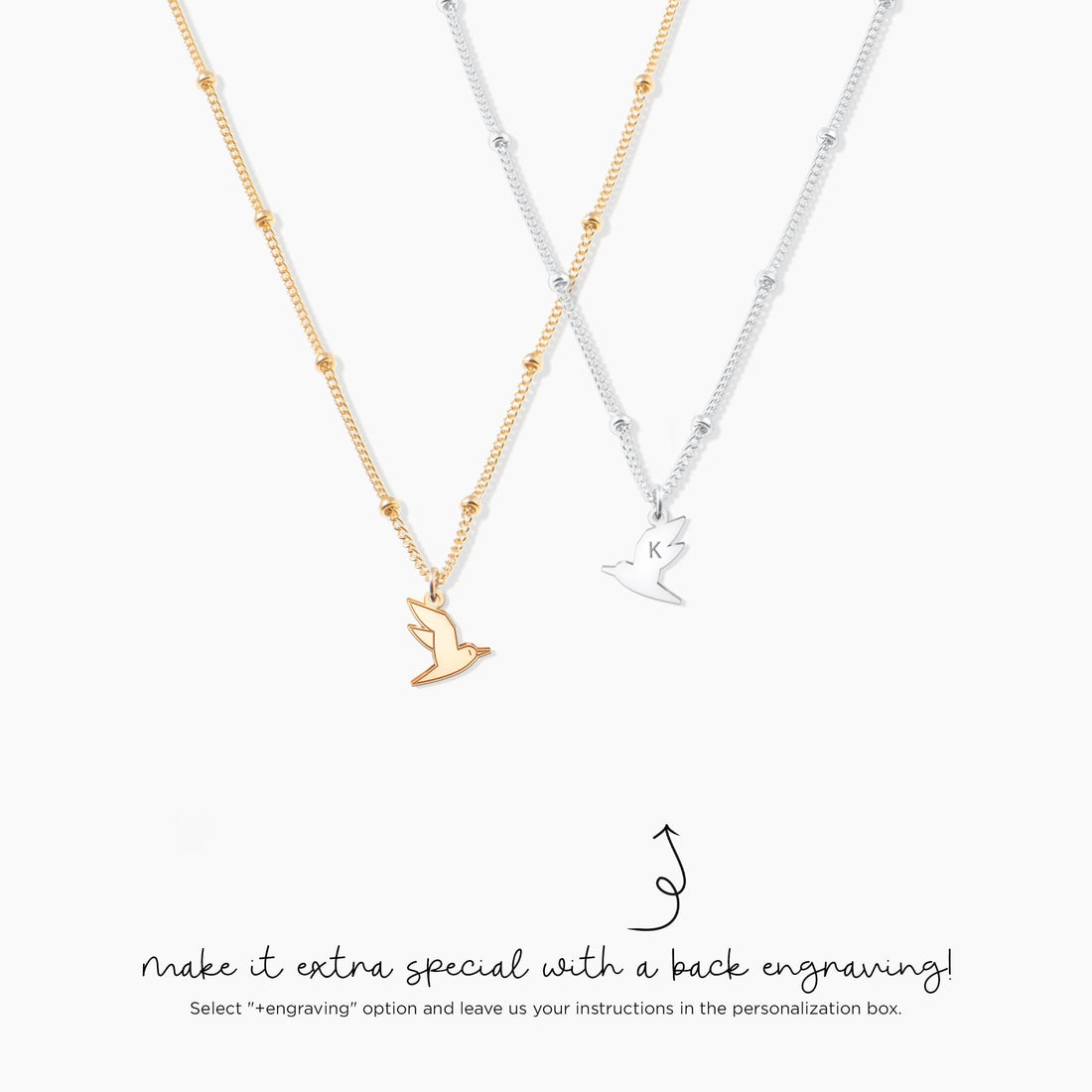 Seagull on a Beady Charm Necklace