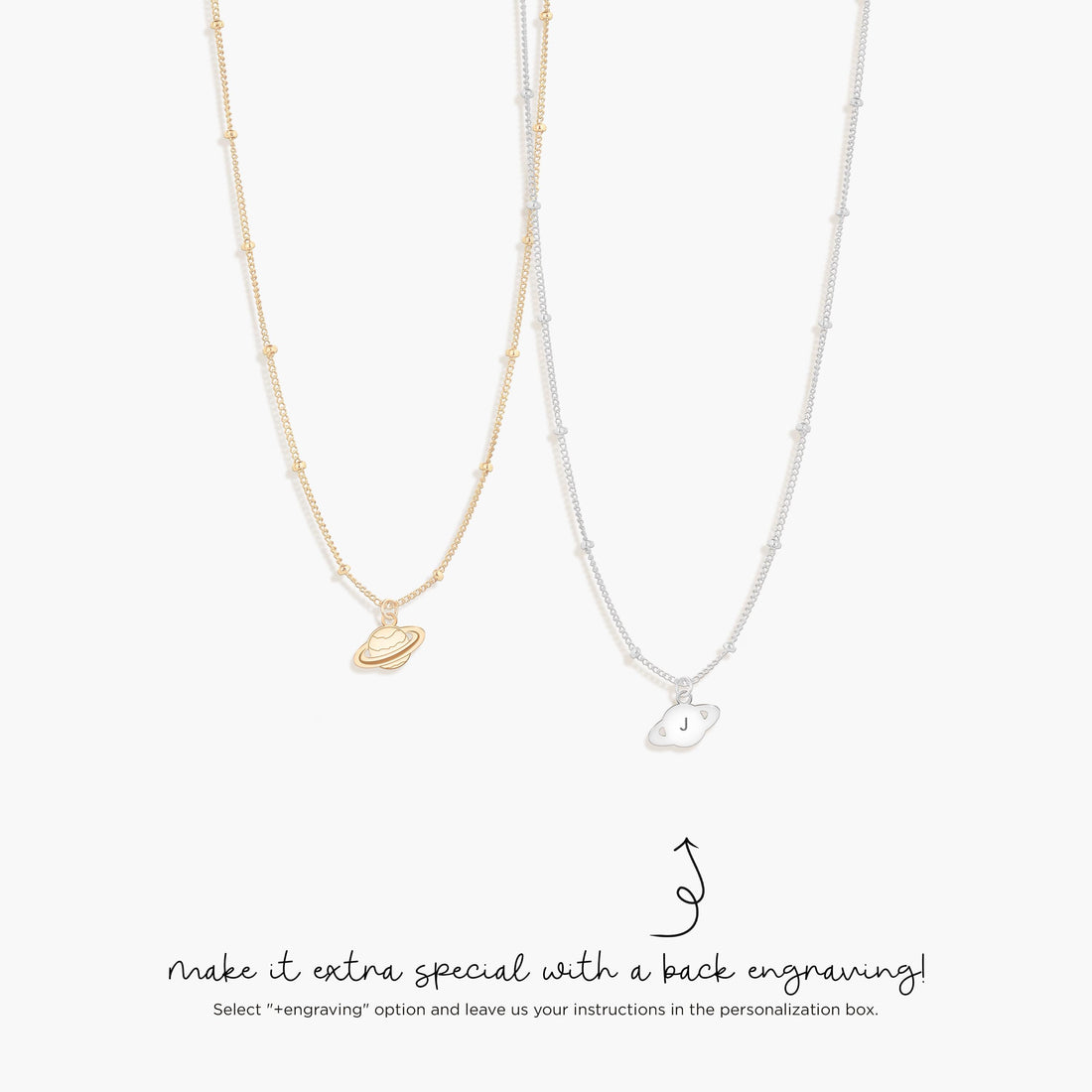 Saturn Charm Necklace