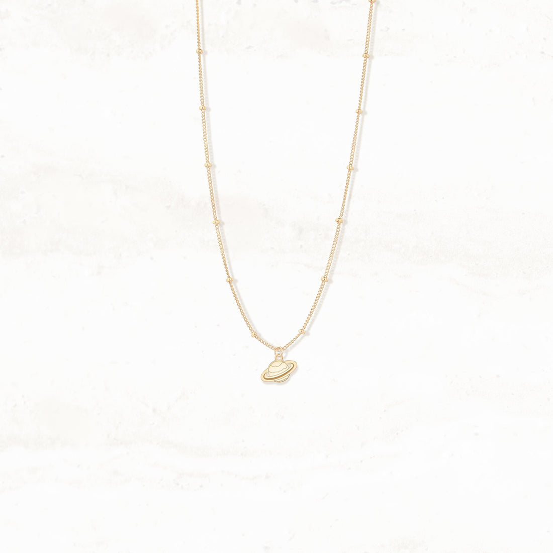 Saturn Charm Necklace