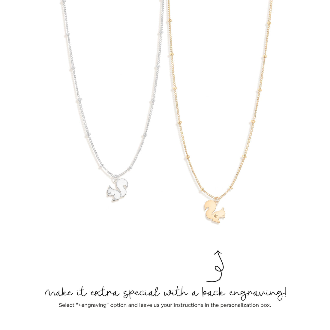 Squirrel Charm Necklace