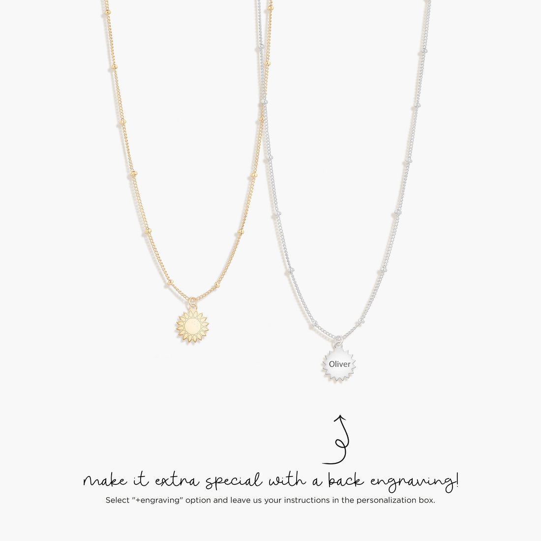 Sunflower Charm Necklace