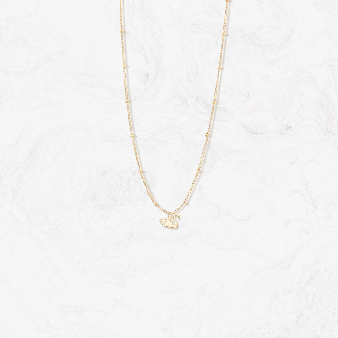 Swan Bird Charm Necklace