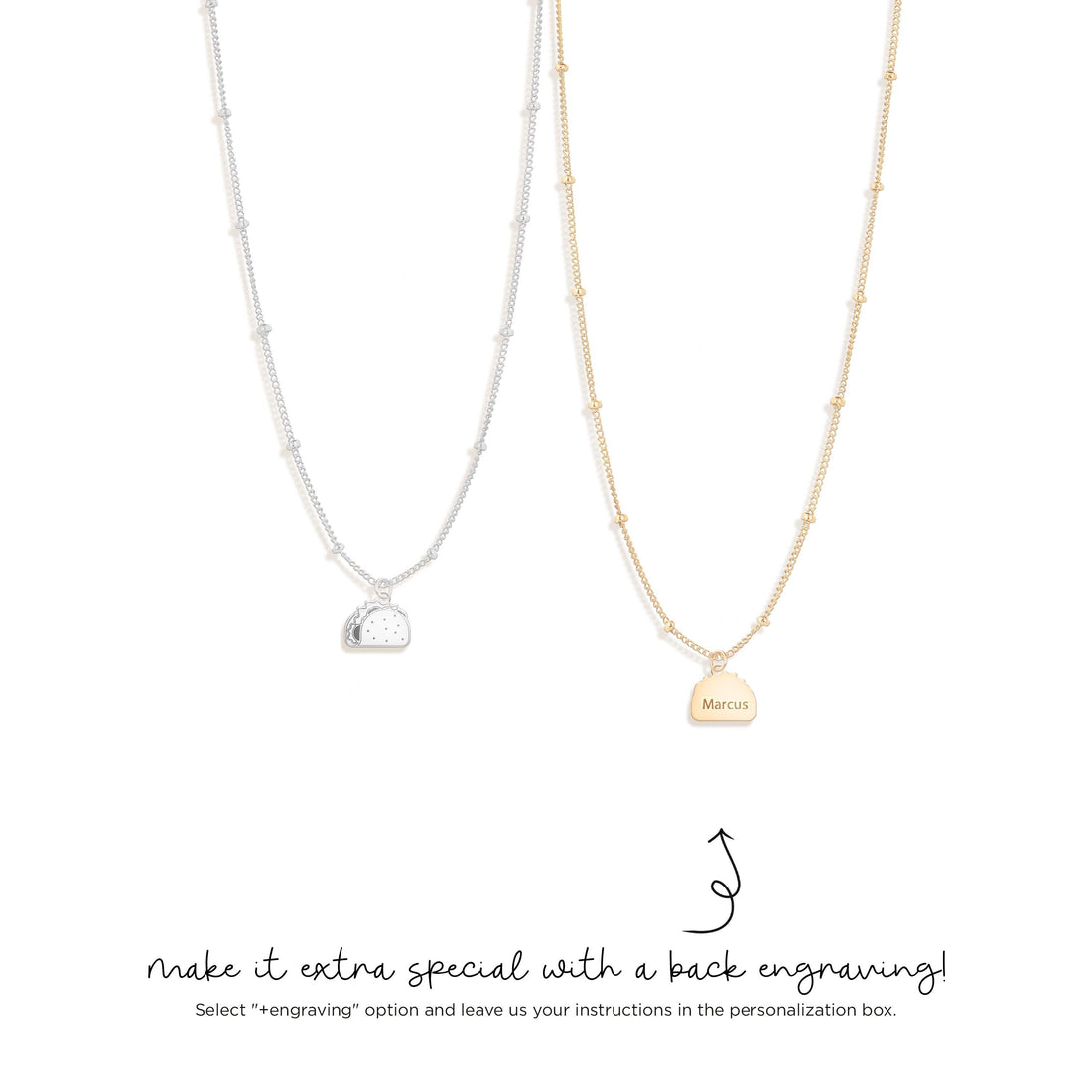 Taco Charm Necklace