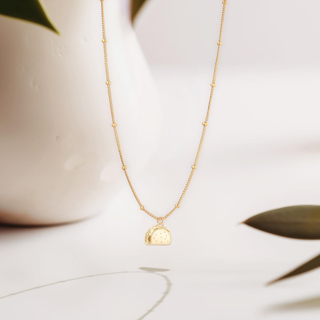 Taco Charm Necklace