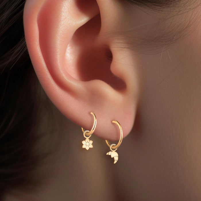 Croissant Huggie Hoops