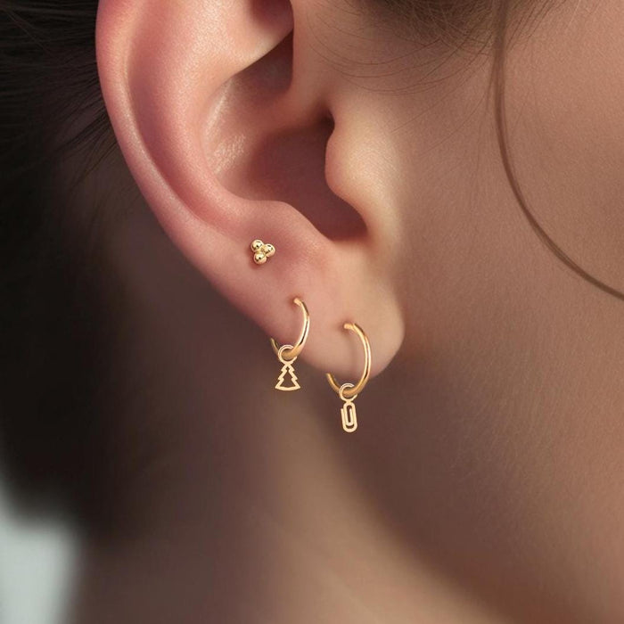 Paperclip Huggie Hoops