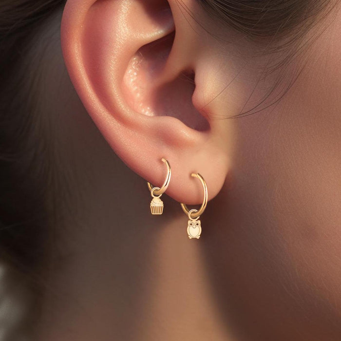Owl Huggie Hoops