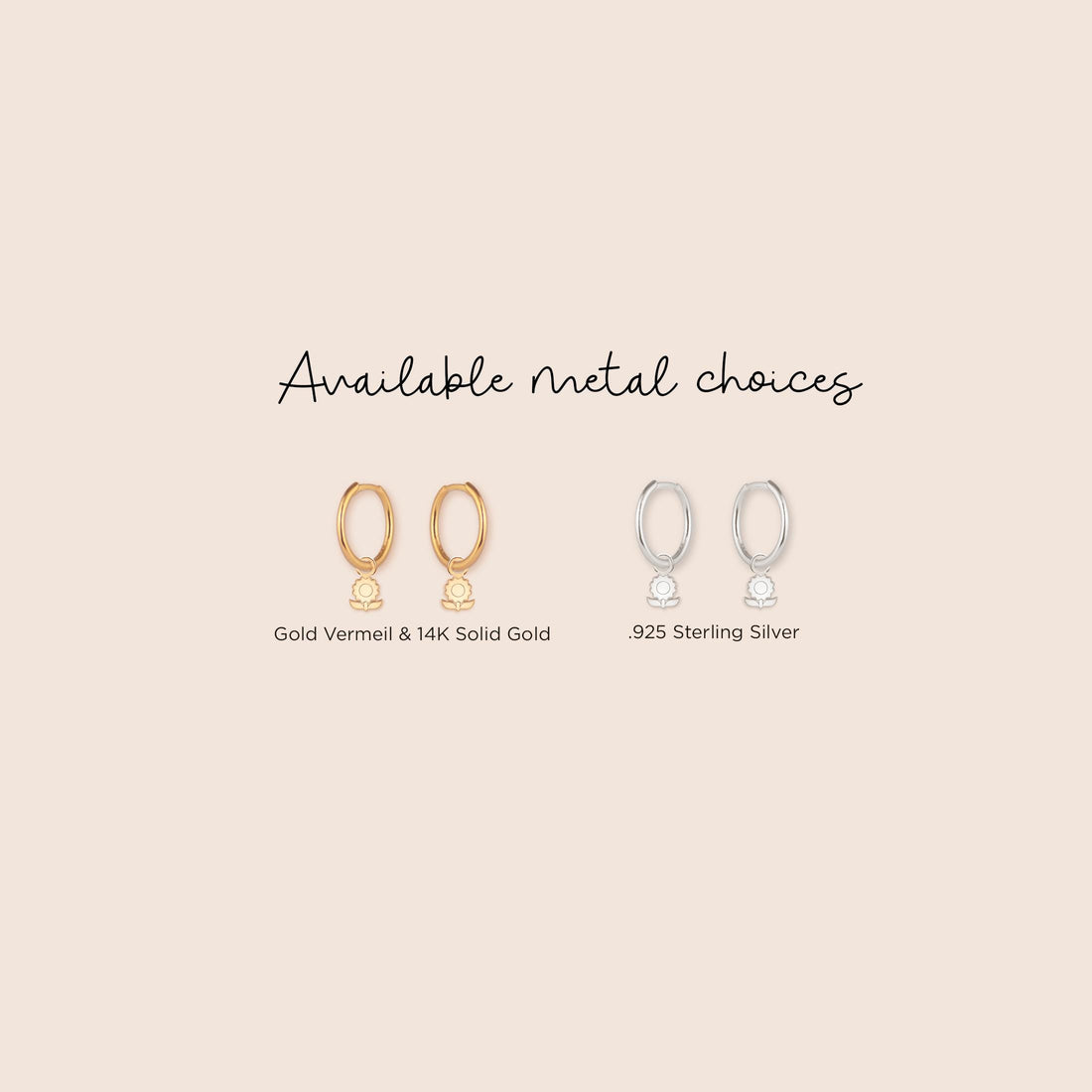 Floral Huggie Hoops