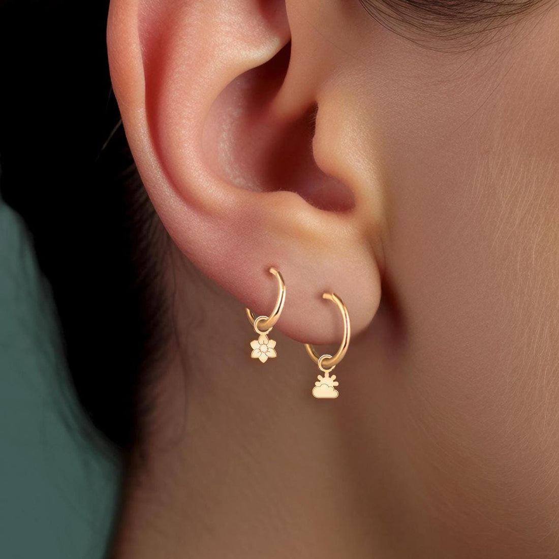 Sun Cloud Drop Earrings