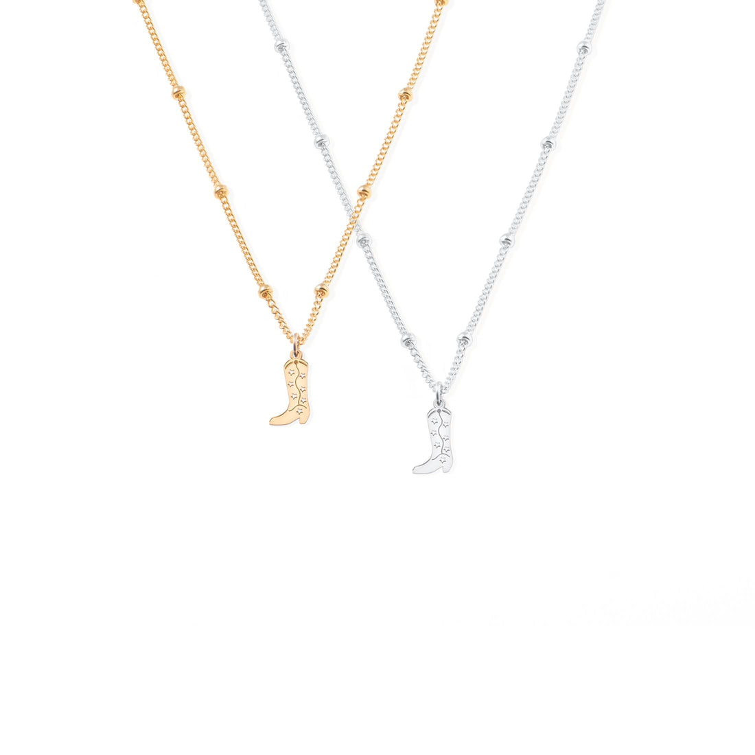 Cowboy Boot Beady Necklace