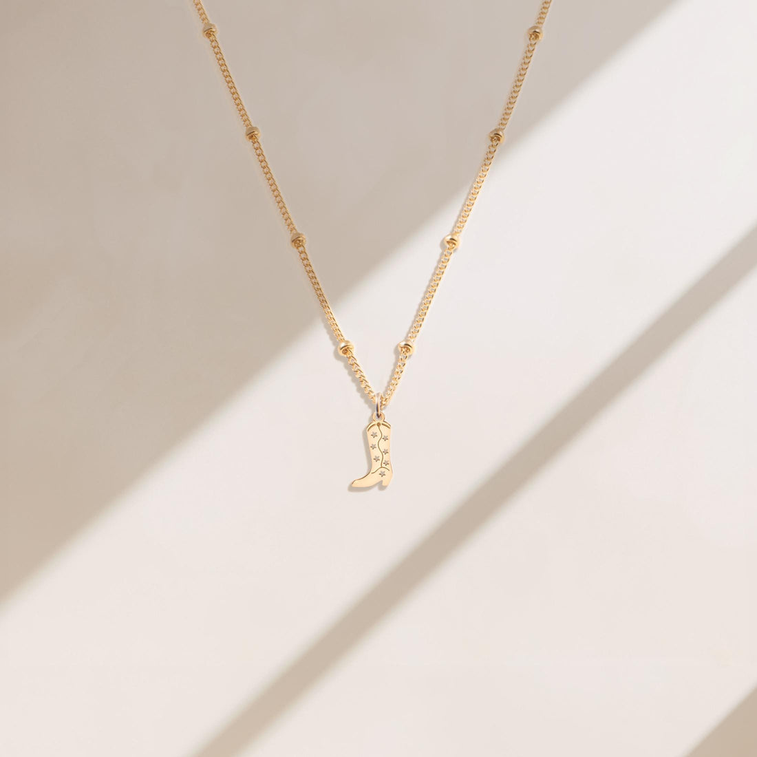 Cowboy Boot Beady Necklace