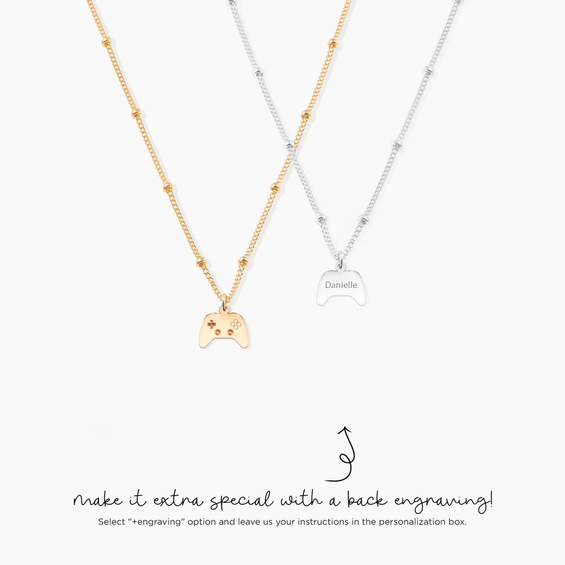 Game Controller Pendant Beady Necklace