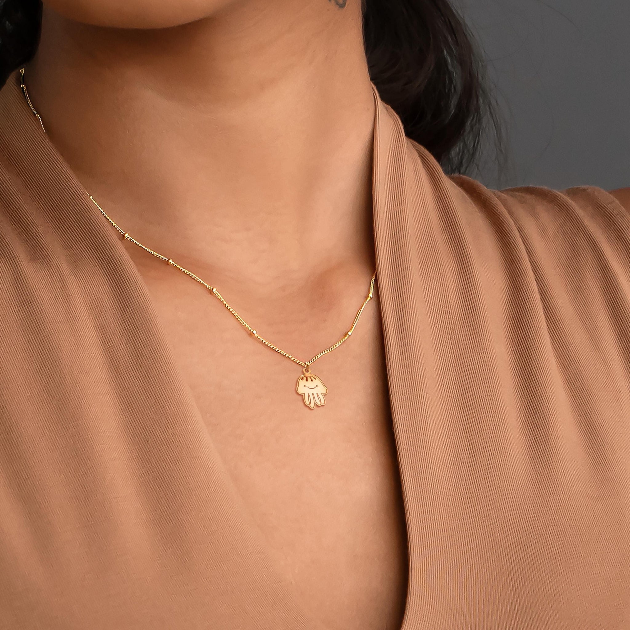 Jellyfish Charm Necklace