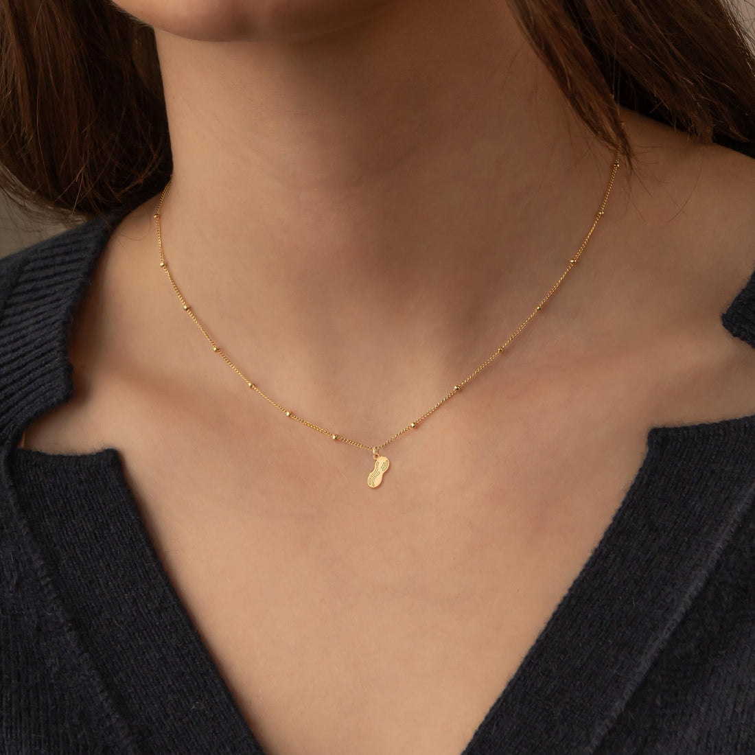 Peanut Charm Necklace