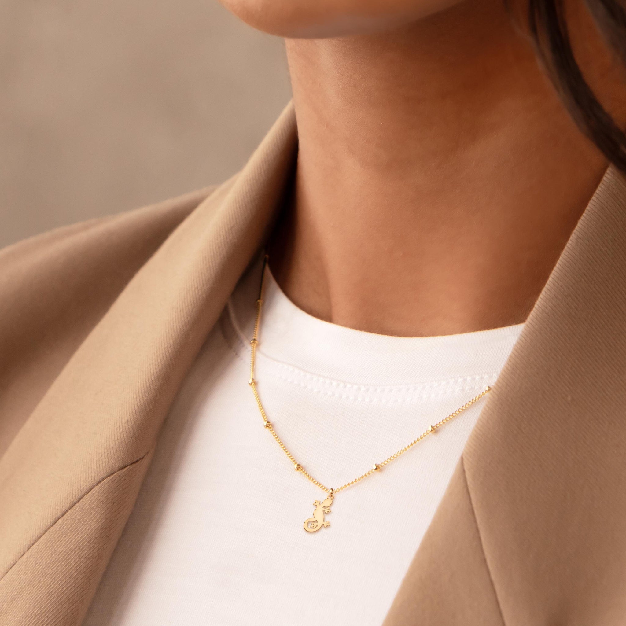 Gecko Pendant Necklace