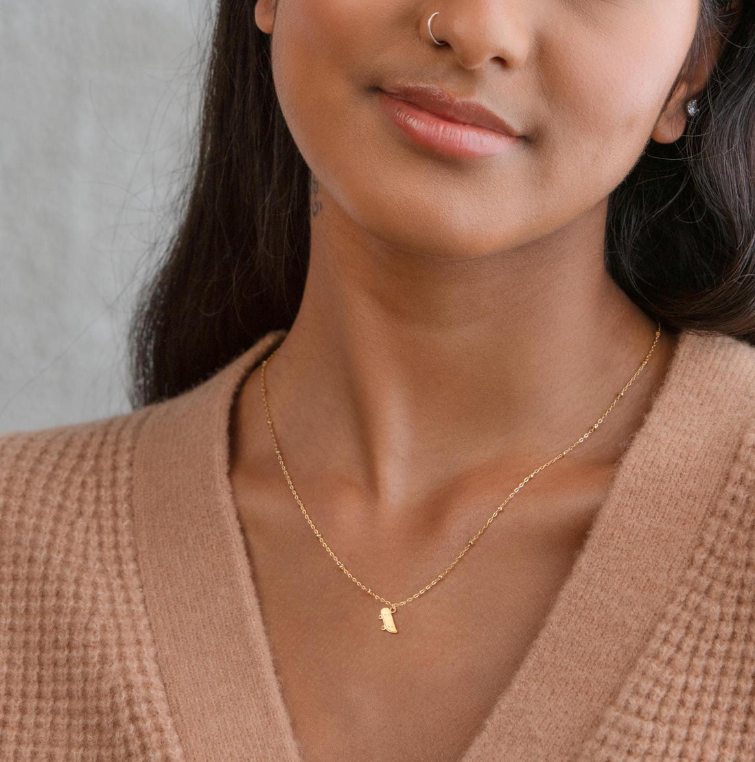 Skateboard Charm Necklace