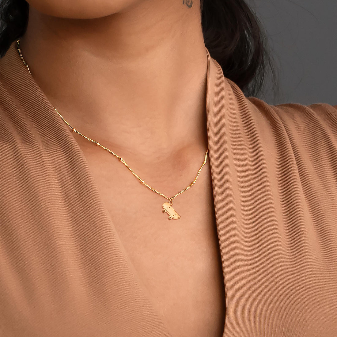 Skateboard Charm Necklace