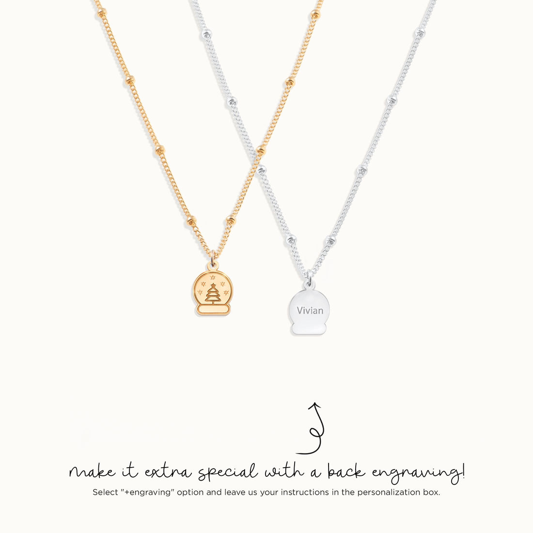 Snow Globe Charm Necklace