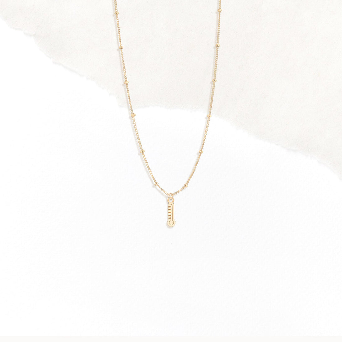 Thermometer Pendant Beady Necklace