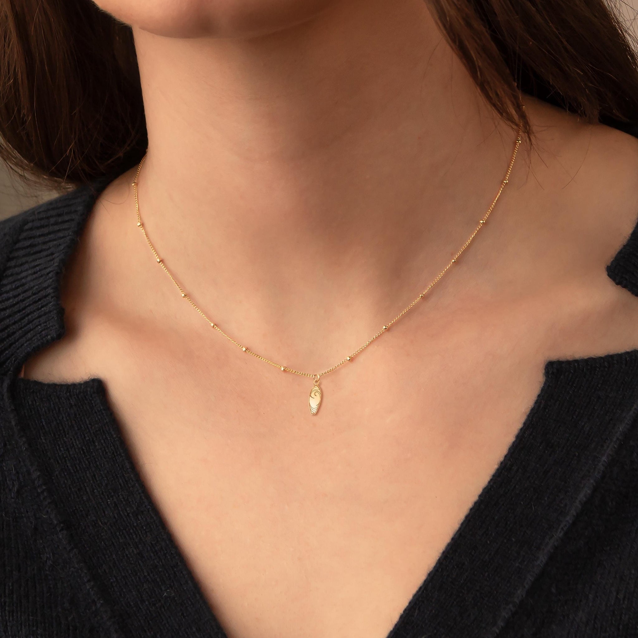 Surfboard Charm Necklace