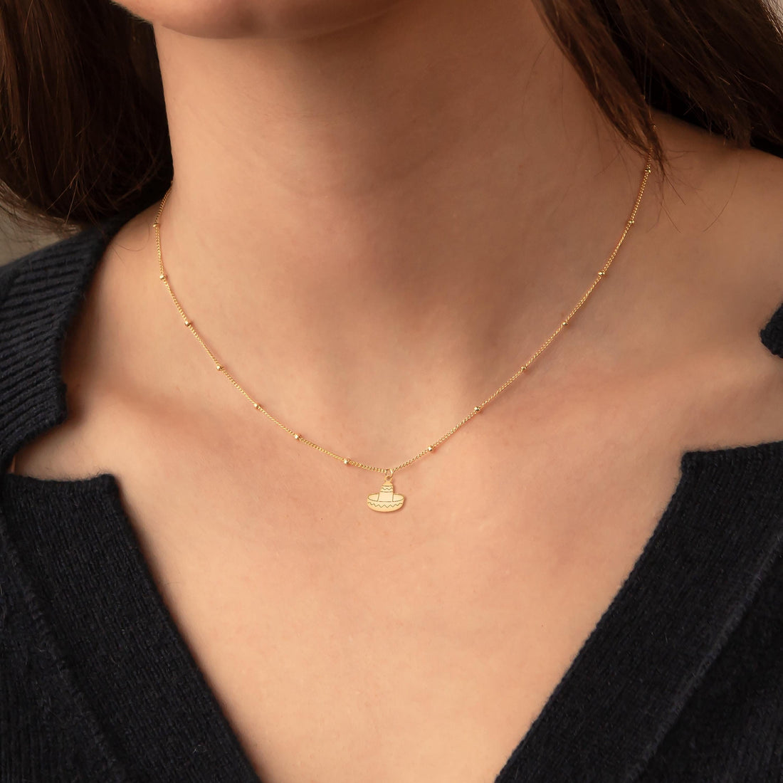 Sombrero Charm Necklace