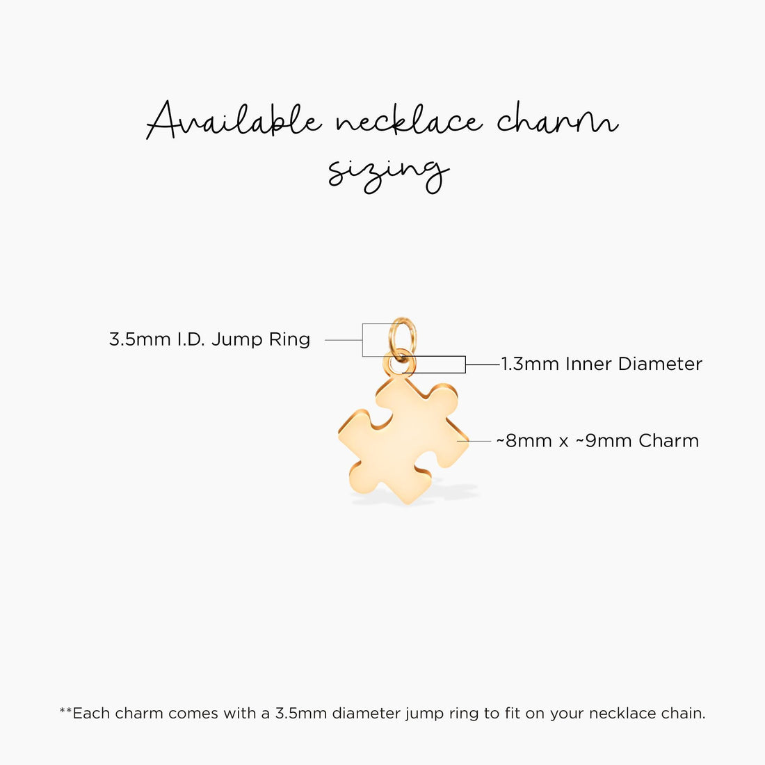 Puzzle Piece Charm Pendant
