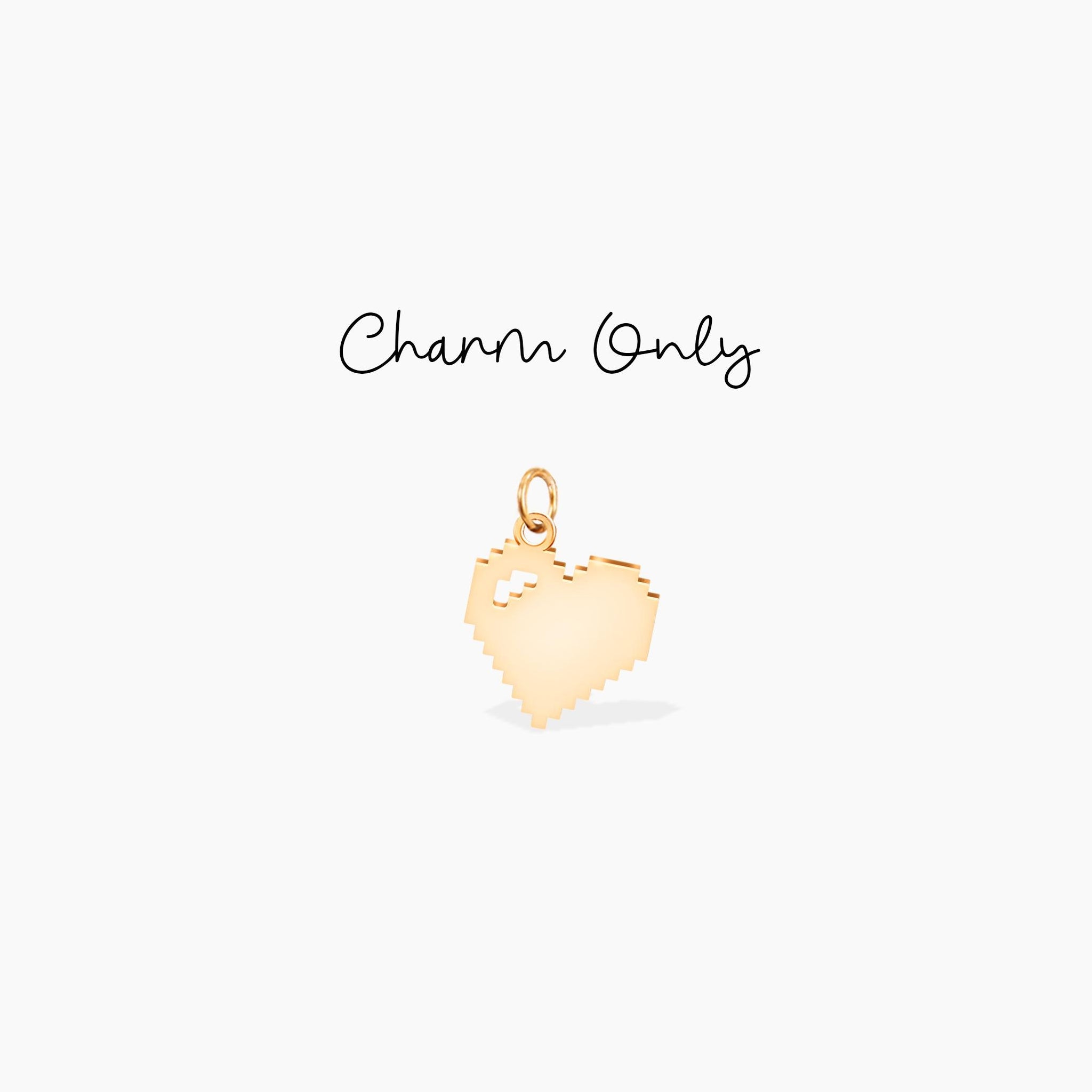 Pixel Heart Pendant Necklace