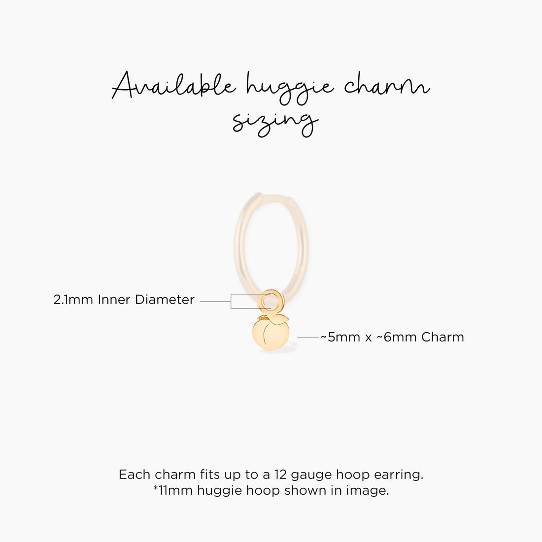 Gold Peach Fruit Charm