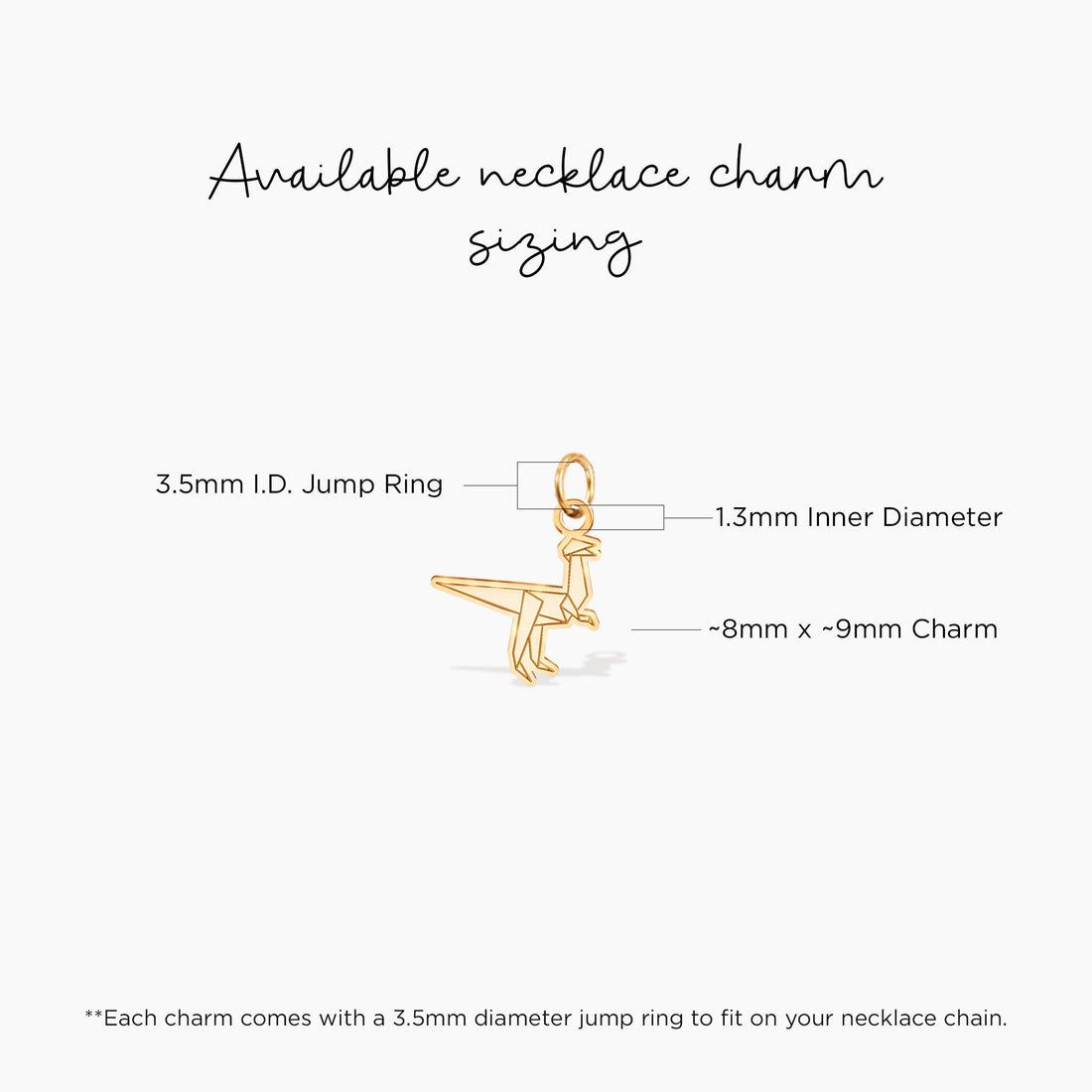 Geometric Velociraptor Dinosaur Charm
