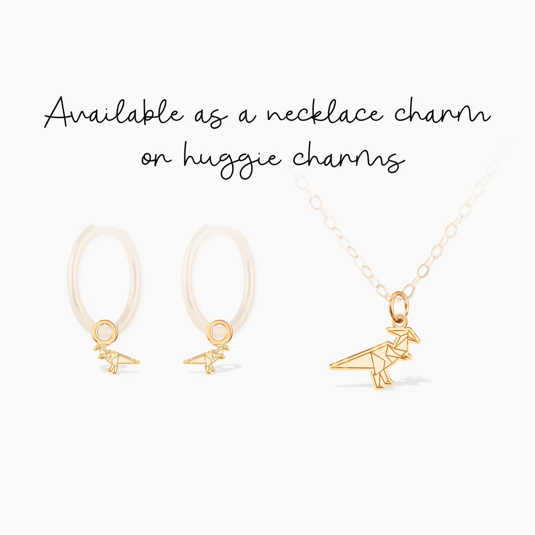 Geometric Dinosaur Charm