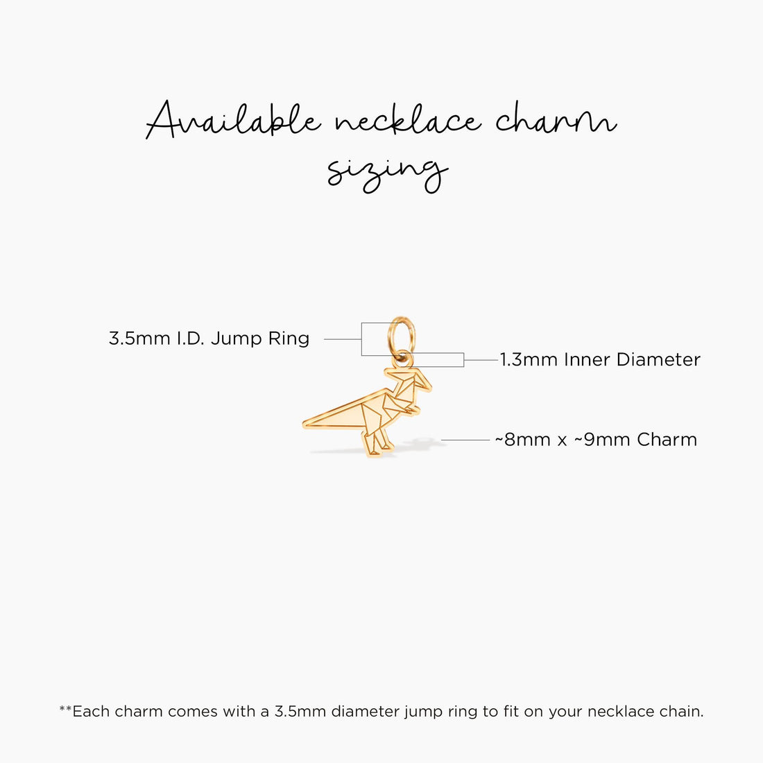 Geometric Dinosaur Charm