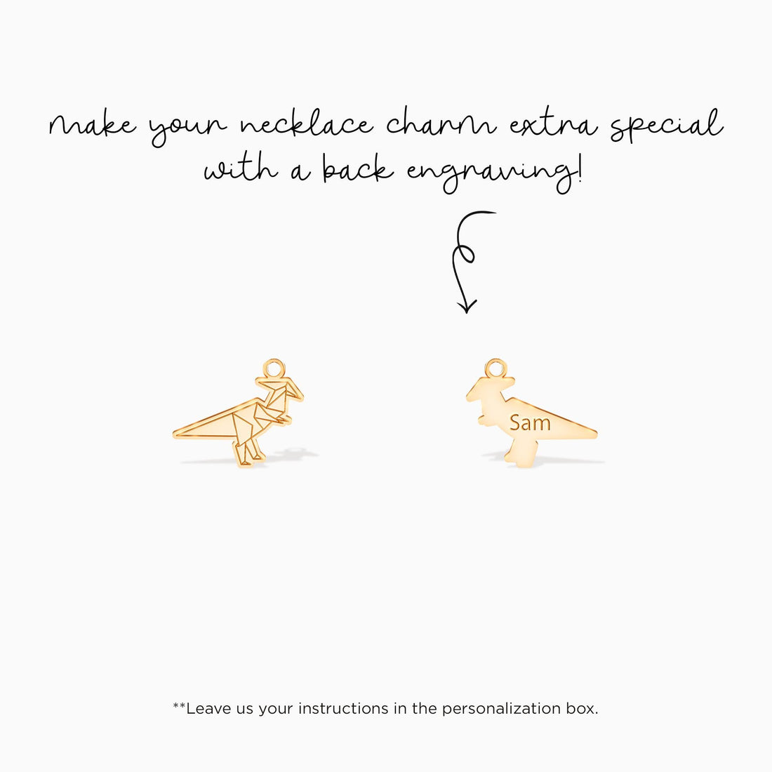 Geometric Dinosaur Charm