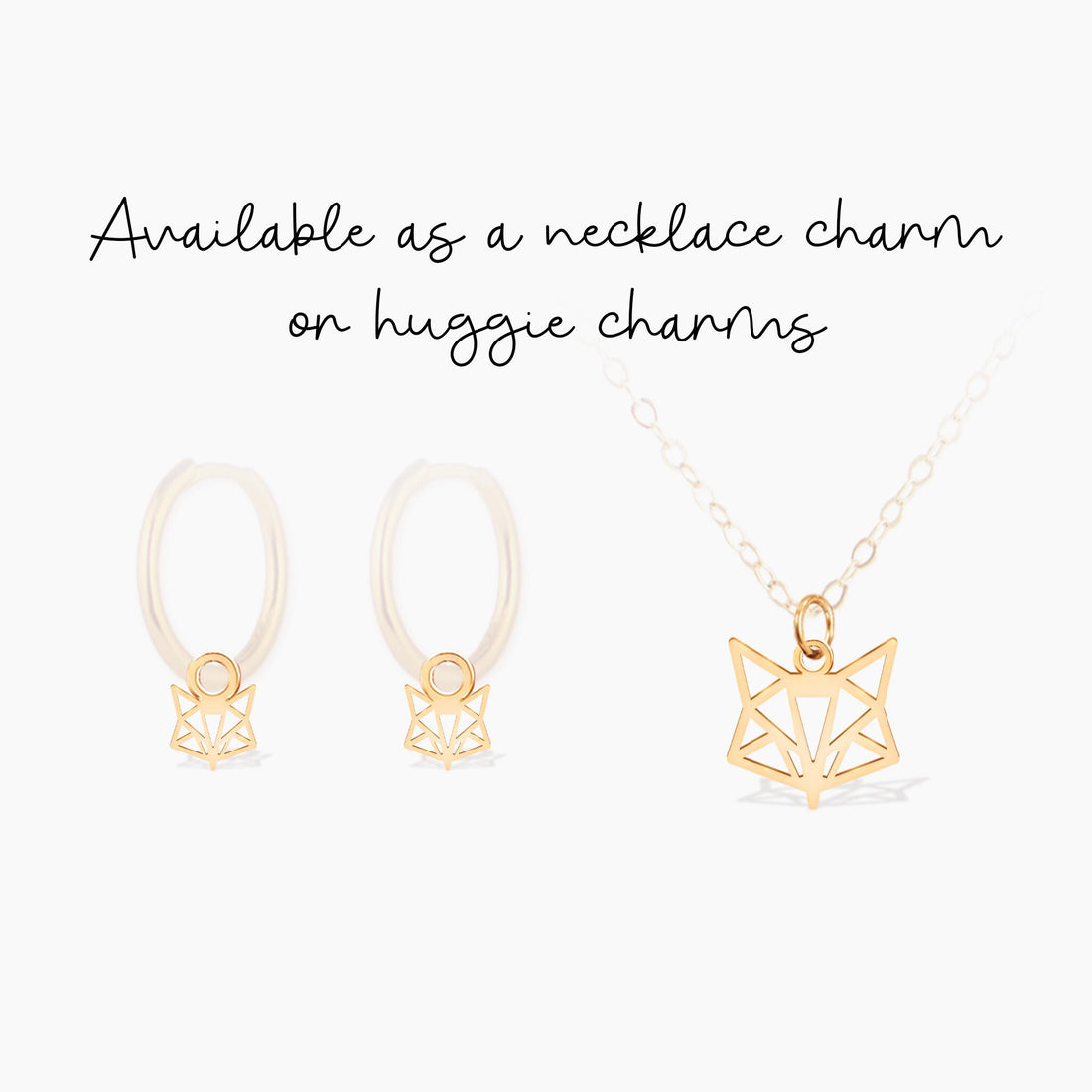 Origami Fox Pendant Necklace