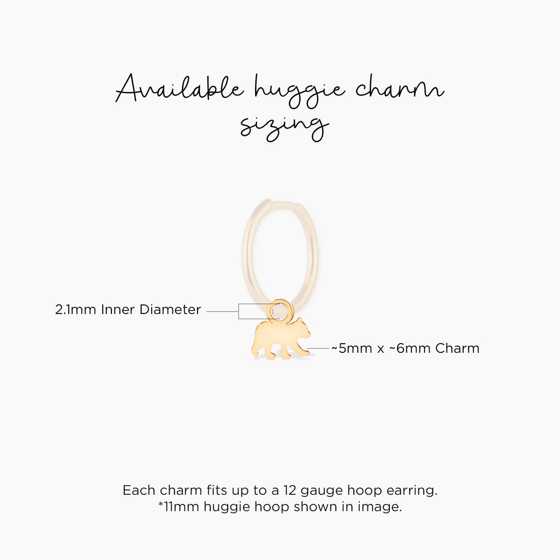 Baby Bear Silhouette Charm