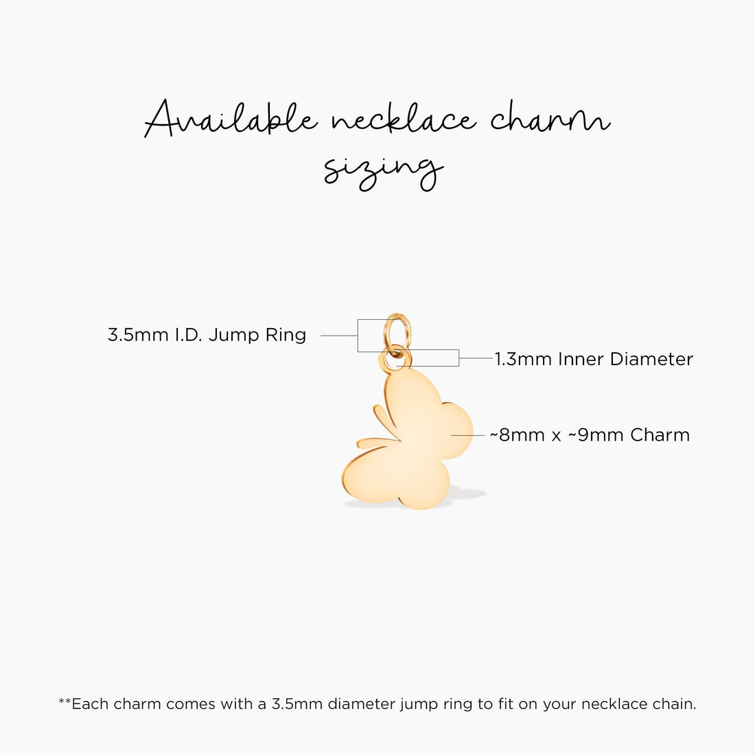 Butterfly Silhouette Pendant Charm