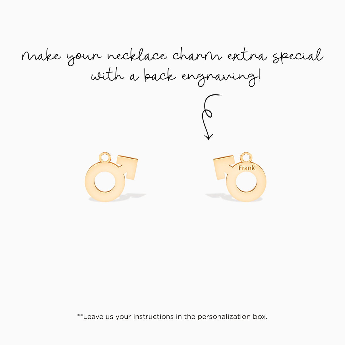 Male Gender Symbol Pendant Necklace