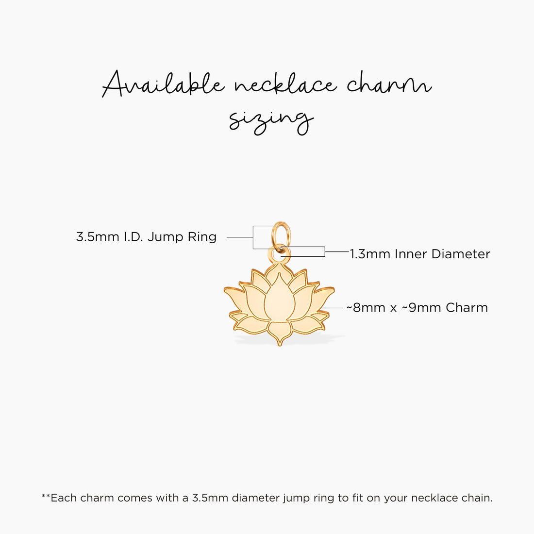 Lotus Flower Charm Pendant