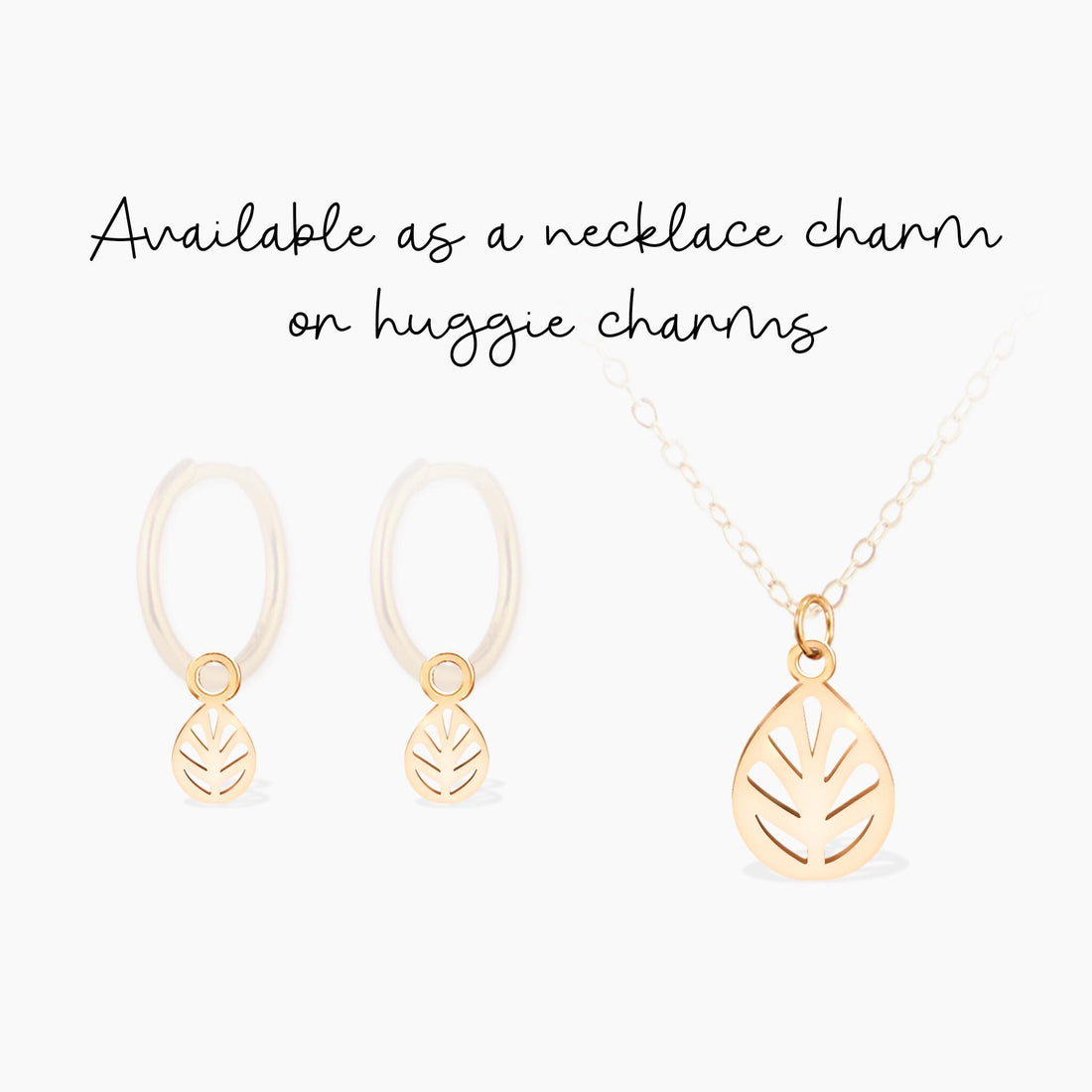 Teardrop Leaf Pendant Necklace