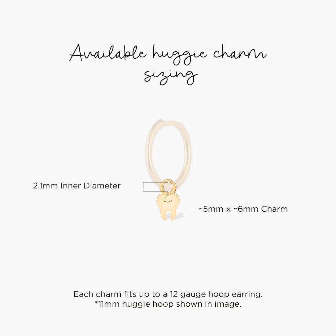 Tooth Charm Stud Earrings