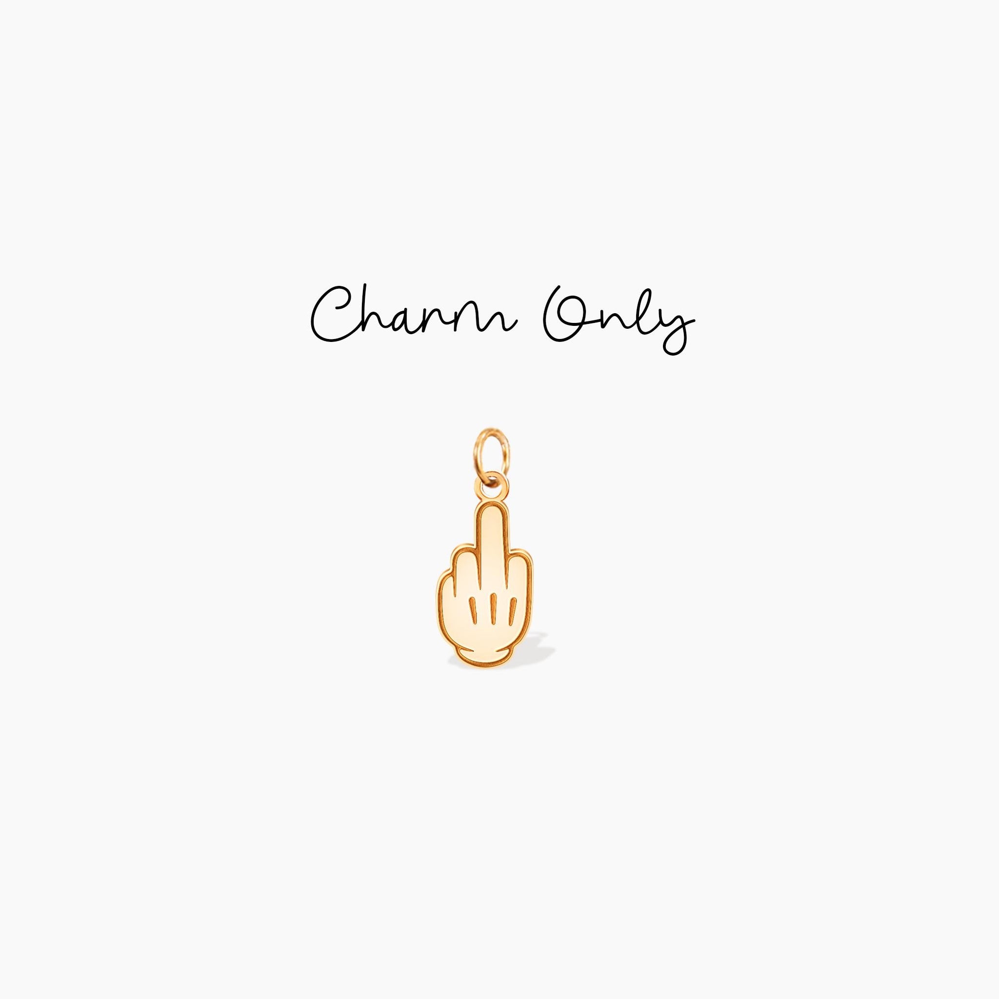 Middle Finger Pendant Necklace