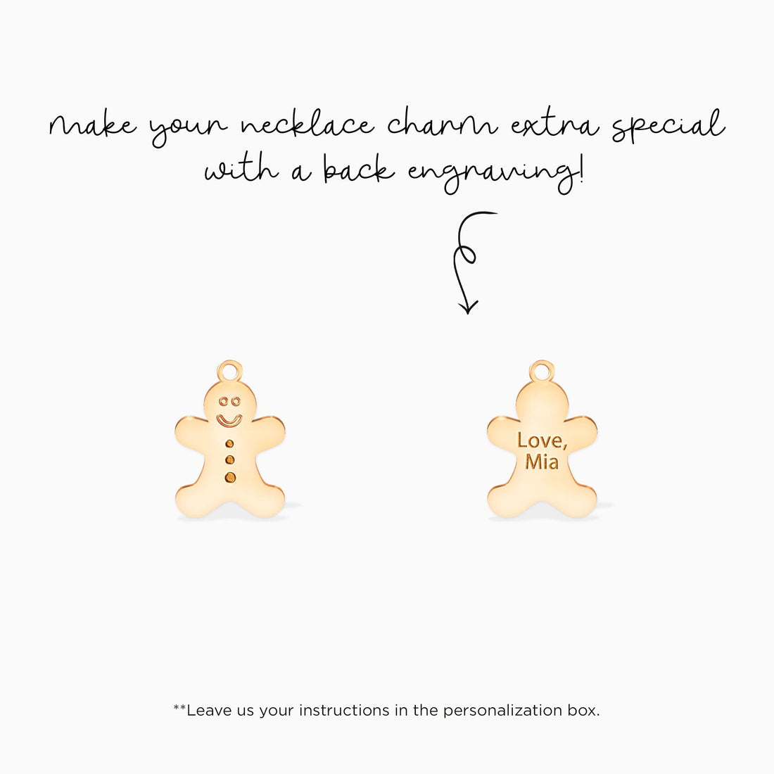 Gingerbread Man Pendant Necklace