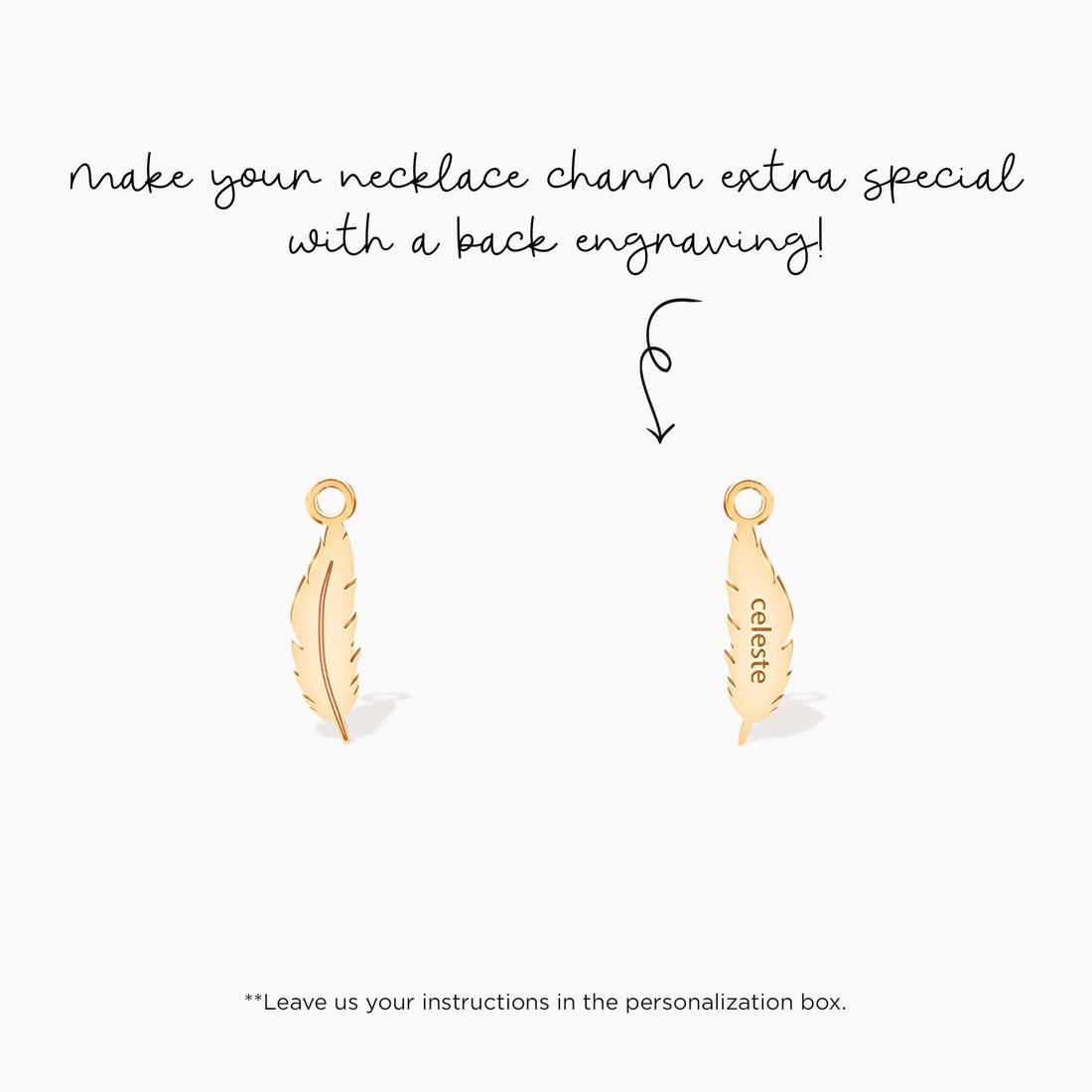 Gold Feather Charm