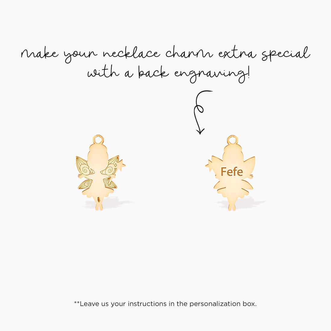 Gold Fairy Charm Necklace