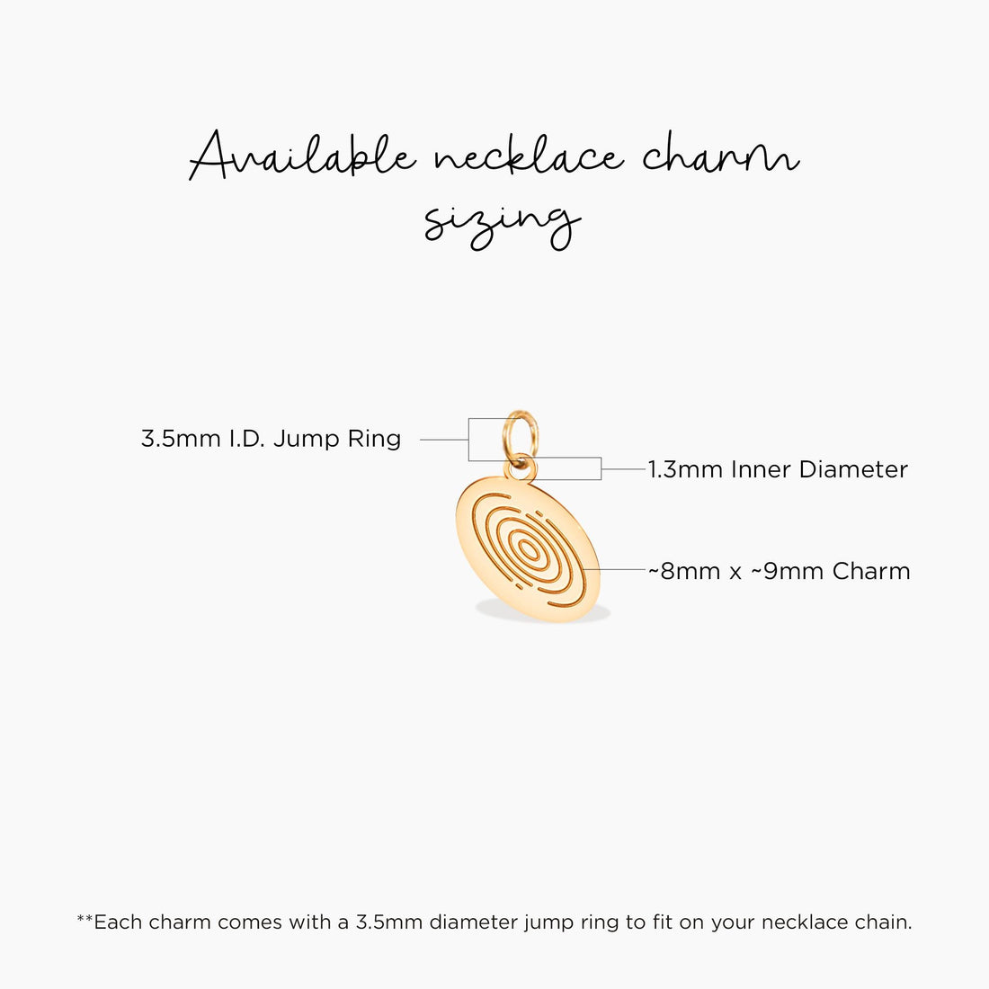 Space Spiral Disc Charm Necklace