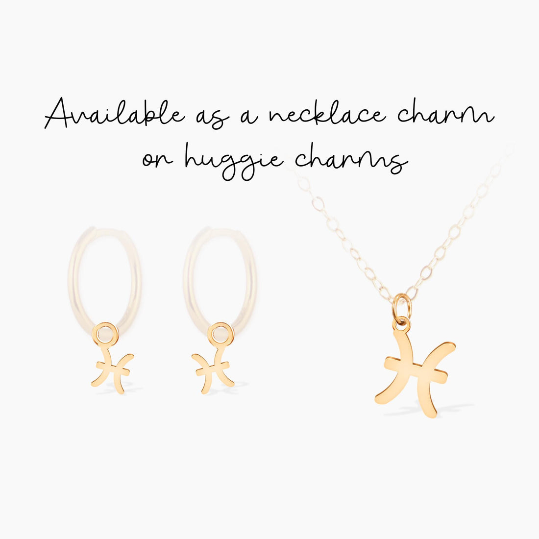 Pisces Disc Charm Necklace