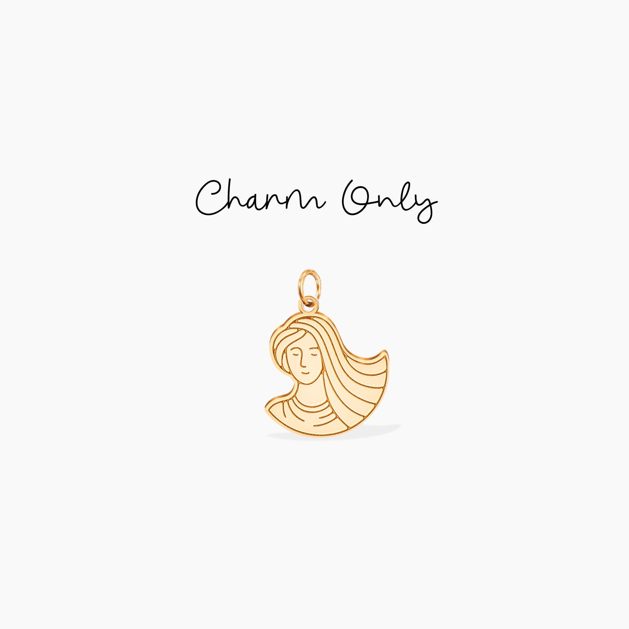 Virgo Disc Charm Necklace
