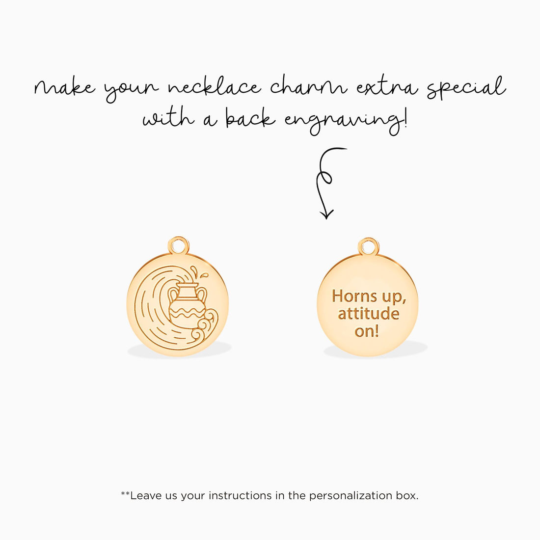 Aquarius Zodiac Charm Earrings