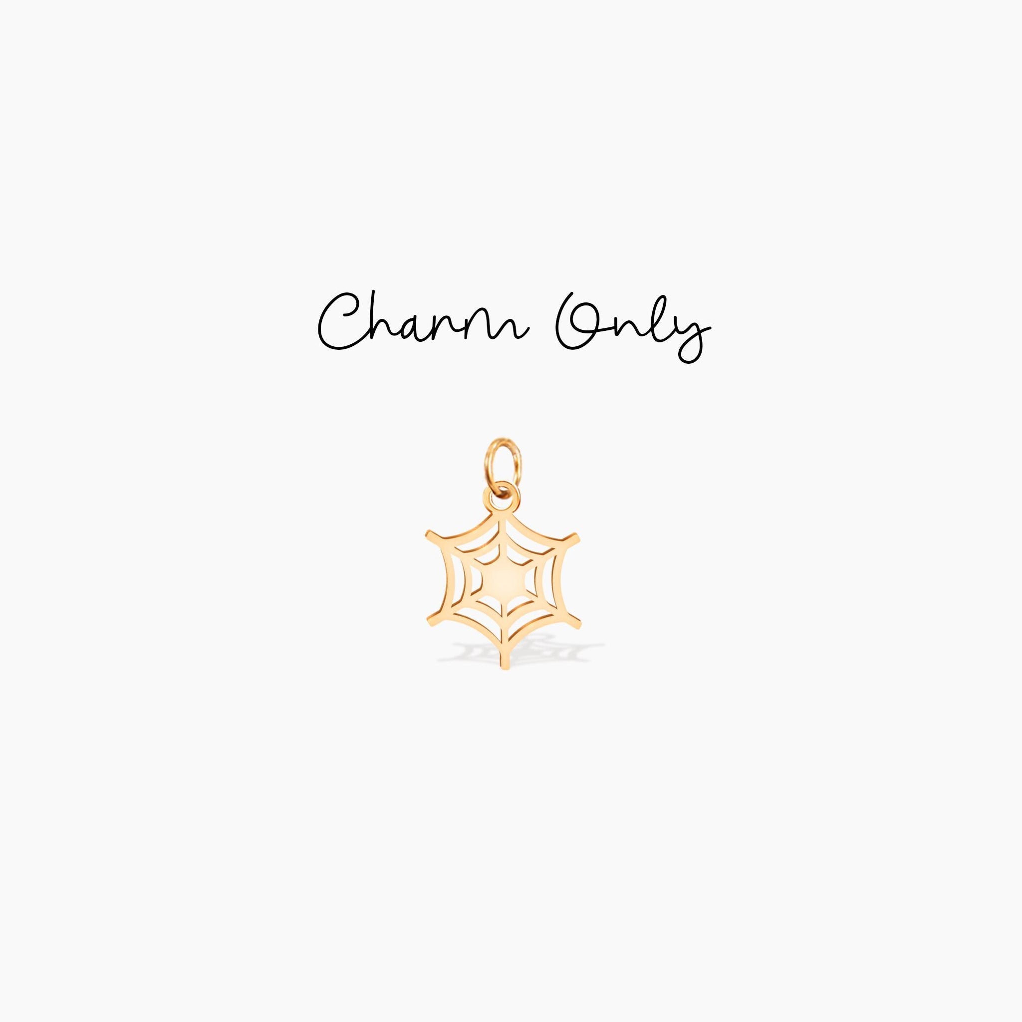 Spider and Web Pendant Necklace