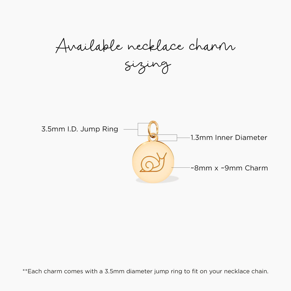 Snail Disc Charm Necklace