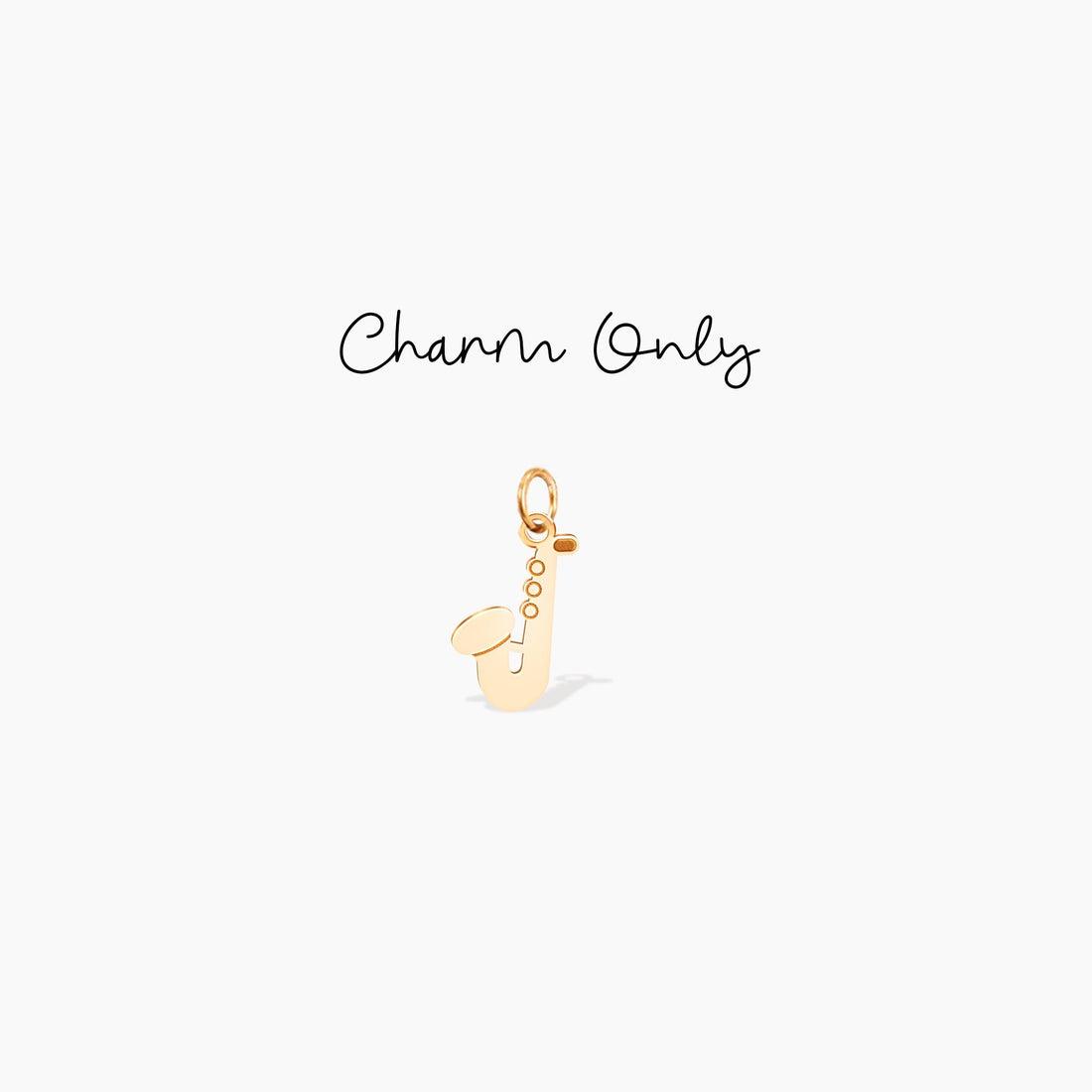 Gold Saxophone Charm Pendant